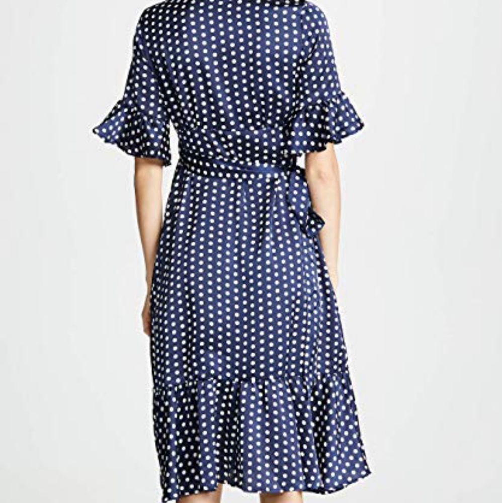 Line & Dot Wrap Dress - Picture 7 of 8